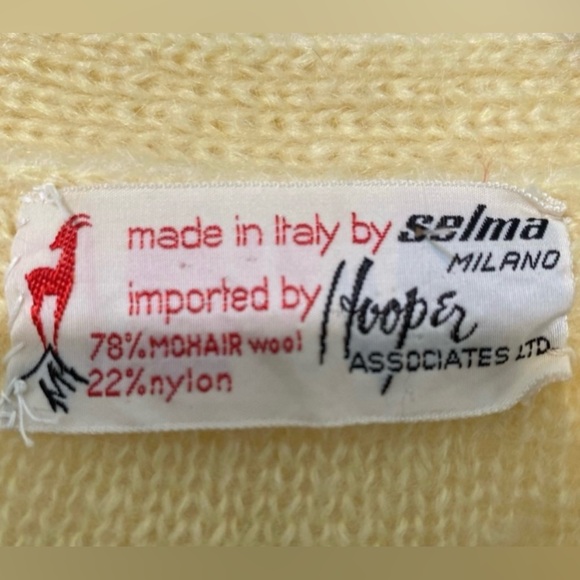 Vtg.Mohair☀️Selma Milano  mohair/nylon.Made in Italy.Size Large.Rare - Picture 2 of 8
